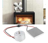 DollaTek Motore Ventola per Camino e Scheda di Generazione di Energia, Accessori Ventola Camino Kit di Sostituzione Ventola Stufa per Bruciatore a Legna/Log a 4 Pale Alimentato a Calore