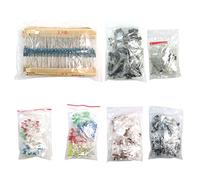 DollaTek Pacchetto di componenti elettronici (Totale 1390 PCS) - Diodi LED, 30 resistori di Valore, Pacchetto condensatore elettrolitico, Condensatori ceramici, Diodi Comuni, Transistor Comune