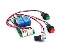 DollaTek PWM Regolatore di velocità del Motore a Corrente Continua Interruttore a Pulsante Reversibile Regolabile 6V 12V 24V 3A 80W