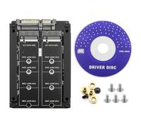 DollaTek Scheda adattatore da M.2 a SATA3.0 da doppio NGFF a 7+15 pin SATA doppio gruppo di consolidamento SSD
