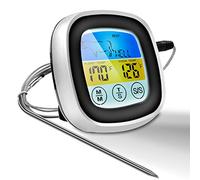 DollaTek Termometro Digitale per Carne Forno Touchscreen colorato Sonda a Lettura istantanea Termometro da Cucina per Barbecue con Funzione di avviso Timer