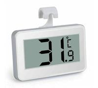 DollaTek Termometro per frigorifero, monitor LCD per termometro per frigorifero e congelatore digitale con gancio per appendere e supporto retrattile