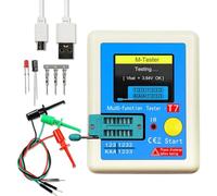 DollaTek Tester di transistor multifunzione - Misuratore LCR ESR con display TFT da 3.5'' per NPN,PNP,MOSFET,diodi,resistori,condensatori,induttori,rilevamento Zener infrarossi,calibrazione automatica
