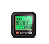 DollaTek Tester Prese Elettriche con Test Interruttore Differenziale RCD Display LCD Tensione Frequenza 30-260V Spina UE Diagnostica 6 Tipi Guasti Elettrici per Elettricisti Casa Ufficio Officina
