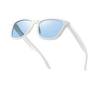 Dollger Occhiali da sole polarizzati per uomini e donne Occhiali da sole classici retrò con protezione UV400 Blu-Bianco