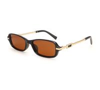 Dollger Occhiali da sole rettangolari retrò per donne moda vintage trendy divertenti piccoli occhiali da sole quadrati 90 2025, nero marrone, m