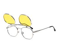 Dollger Occhiali da sole Steampunk retrò per Donna Polarizzate Flip up Occhiali da sole Montatura Metallo Occhiali da sole Protezione UV