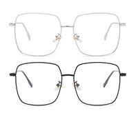 Dollger Occhiali Luce Blu Donna Grandi, Cornice Metallica Lightweight Occhiali da Computer Con Protezione Luce Blu da Computer