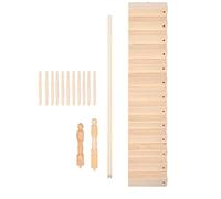 Dollhouse Stairs 1/12 Scale | Glossy Rounded Corners Birch Wood DIY Miniature Staircase | Crafts for Doll House/Room Decor/Miniature Projects (bracciolo sinistro)