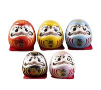 Dolls - 1,89 pollici Dharma Zen Spirit | Auto 5x statue della bambola giapponese | Decorazione tradizionale, statue zen buona, figurina ceramica carina