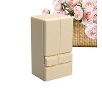 Dolls Fridge, 1:12 Scale Double Door Miniature Fridge, 4,45 x 2,36 x 1,97 pollici, Creative Toy Kitchen Accessory, Doll House Plaything, Birthday Christmas Easter Presents for Kids