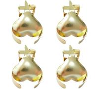 Dolltobe 4 estintori automatici a forma di cuore dorati, estintore per candele in acciaio inox con funzione di spegnimento automatico, per candele di diametro 2 cm, decorazioni per la casa e oggetti