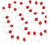 Dolltobe 40 luci di San Valentino, luci a LED a forma di cuore, alimentate a batteria, decorazione romantica con clip per foto a rosa, adatte per matrimoni e feste
