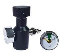Dolltobe Adattatore di riempimento CO2 per serbatoio CO2 da 567 g, stazione di riempimento ad aria compressa a doppia porta, calibro 3000 PSI, filettatura G1/2-14, testa maschio 8 mm, connettore per