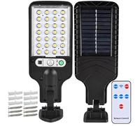 Dolltobe Batteria ad alta capacità, 108 perline di pannocchia, 2 pezzi luce solare di via, Luce da giardino impermeabile con telecomando, Sensore di movimento, Lampada da parete esterna a led