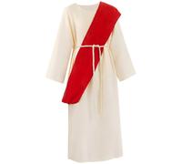 Dolltobe Costume da Gesù Cristo per adulti, 3 pezzi, costume da pastore con sciarpa e corda, XXL, per Halloween e cosplay
