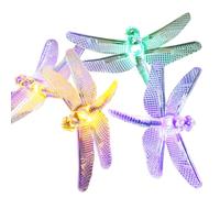 Dolltobe La decorazione del giardino del patio all'aperto ha condotto le luci solari della stringa della libellula, impermeabile IP65, scintillio multi-modalità di efficienza energetica, 12 m 100 luci