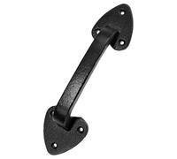 Dolltobe Maniglie di porta del granaio del ghisa, impugnature all'aperto nere del portone per le recinzioni di legno