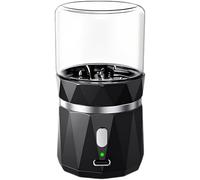 Dolltobe Mini smerigliatrice ricaricabile per spezie, smerigliatrice elettrica con contenitore in vetro trasparente, lame in metallo, spazzola per la pulizia, Tipo-C