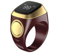 Dolltobe Smart Tasbih Zikr Ring, Smart APP Counting Finger Ring, BT Digital Counter, Display grande e chiaro da 2 cm, promemoria tempo di preghiera, corpo affidabile in metallo e plastica, per la