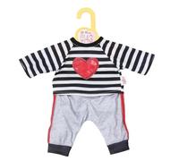 Dolly Moda - tuta da jogging a righe cuore 43 cm