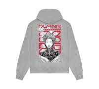 Dolly Noire Icons Felpa Metal Geisha, Grigia- Unisex, Hoodie in Cotone Misto, Collezione Ufficiale (IT, Testo, XL, Regular, Regular, Grey)