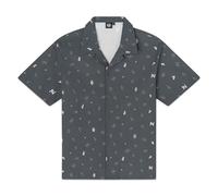 Dolly Noire Pokémon Camicia Unown Pattern Camicia Bowling Shirt Grigio Unisex, Camicia in Popeline di Cotone, Collezione Ufficiale (IT, Testo, M, Regular, Regular)