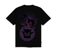 Dolly Noire Pokémon Maglietta Gastly Evolution, Nero - Unisex, Tshirt 100% Cotone, Collezione Ufficiale (IT, Testo, XS, Regular, Regular)