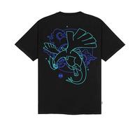 Dolly Noire Pokémon Maglietta Lugia, Nero - Unisex, Tshirt 100% Cotone, Collezione Ufficiale (IT, Testo, XL, Regular, Regular)