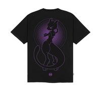 Dolly Noire Pokémon Maglietta MewTwo, Nero - Unisex, Tshirt 100% Cotone, Collezione Ufficiale (IT, Testo, S, Regular, Regular)