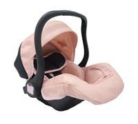Dolly Tots Seggiolino auto per bambole in rosa e nero | seggiolino da viaggio per bambole con spazio | seggiolino auto per bambole & seggiolino da viaggio | seggiolino per bambole rosa con design