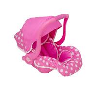 Dolly Tots Seggiolino auto per bambole | Sedia da trasporto comoda | Seggiolino auto da viaggio per bambole con contenitore | La cinghia integrata si adatta a bambole fino a 45 cm | Accessori per carr