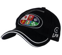 Dolmen Rugby 6 Nations - Berretto da baseball, regolabile, colore: Nero