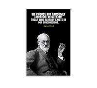 DOLNJUH Poster su tela con citazione di Sigmund Freud Great Scholar And Their Book, decorazione artistica da parete per camera da letto, 30 x 45 cm, senza cornice