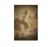 DOLNJUH Poster su tela con citazioni di Michael Faraday, grande studioso e il loro libro, decorazione artistica da parete per camera da letto, 20 x 30 cm, senza cornice