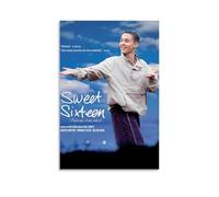 DOLNJUH Poster su tela con scritta "Sweet Sixteen Famous Iconic Movie and Popular TV", decorazione artistica da parete per camera da letto, 30 x 45 cm, senza cornice
