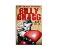 DOLNJUH Poster su tela di Billy Bragg con copertina di album musicale di Amazing Singer, decorazione artistica da parete per camera da letto, 40 x 60 cm, senza cornice
