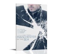 DOLNJUH Poster su tela, motivo: Manchester by the Sea, famoso film iconico e popolare serie TV, decorazione artistica da parete, per camera da letto, 50 x 75 cm, con cornice