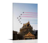 DOLNJUH Stampa artistica da parete su tela, motivo: Palazzo di Versailles Patrol Great Airforce Fighter, poster decorativo per camera da letto, 30 x 45 cm, con cornice