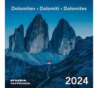 Dolomiten Postkartenkalender-Dolomiti-Dolomites. Calendario 2024. Ediz. multilingue