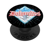Dolomiti Alto Adige Retro Skier Vintage Ski Holiday Souvenir PopSockets PopGrip Adesivo