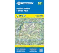 Dolomiti friulane e d'oltre Piave. Carta topografica in scala 1:25.000. Ediz. italiana, inglese, francese e tedesca: 021