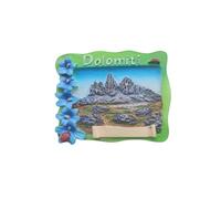 Dolomiti Italia - Magnete per frigorifero da viaggio, souvenir per frigorifero, 3D adesivo magnetico dipinto a mano