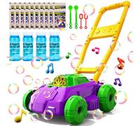 Doloowee Tagliaerba a bolle viola e verde per bambini piccoli creatore di bolle per bambini, giocattoli estivi per giardinaggio all'aperto, regali di compleanno per ragazzi e ragazze in età prescolare