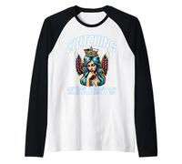 Dolore e Ali con Espressione Regale e Profonda Maglia con Maniche Raglan