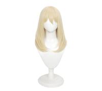 Doloris Cosplay Parrucca Leggermente Shaggy Spalla-lunghezza Platino Biondo Capelli Accessorio Unisex per il Partito Halloween Natale
