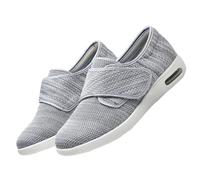 Dolorosa dei Piedi degli Anziani,Scarpette per diabetici,Sandali Regolabili con Piedi deformati,Scarpa la Salute Elastica e Confortevole.Light Gray,39