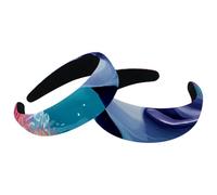 Dolphin-1260 - Confezione da 2 cerchietti larghi per capelli, imbottiti, spessi, da donna, elastici e carini, fasce per capelli a turbante