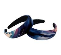 Dolphin-1279 - Confezione da 2 cerchietti larghi per capelli da donna, stile vintage, con imbottitura in velluto