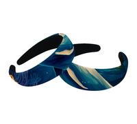 Dolphin-167 - Confezione da 2 cerchietti imbottiti per capelli alla moda, spessi e larghi, per donne e ragazze, cerchietti per capelli in velluto, accessori per capelli